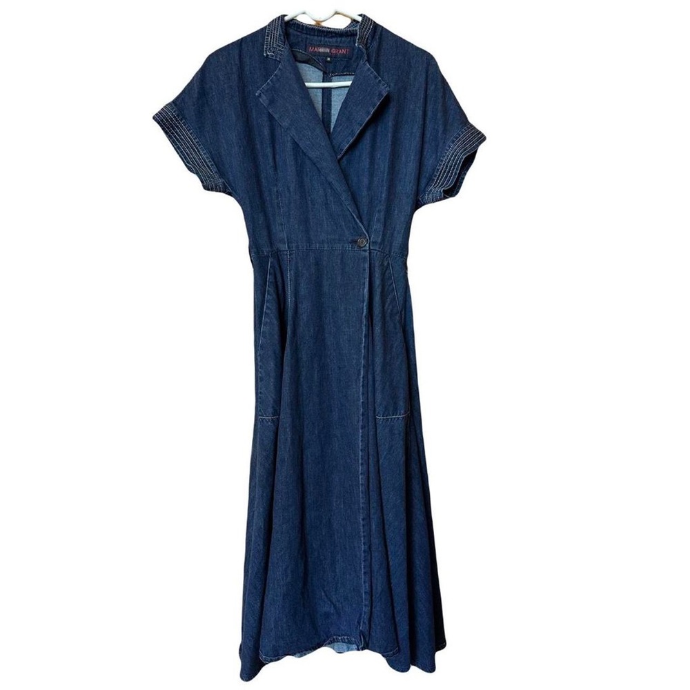 Martin Grant Paris | Denim Short Sleeve Shirt Dress in Classic Wash ✨